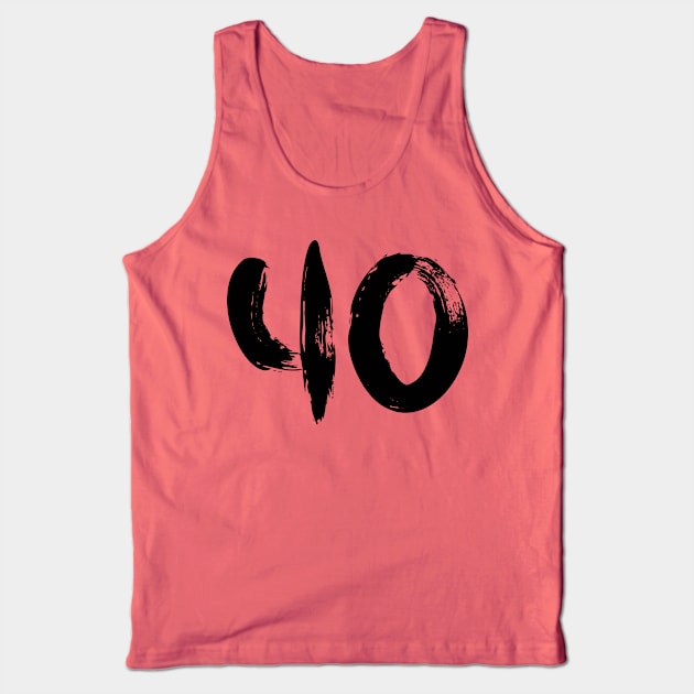 Number 40 Tank Top by Erena Samohai